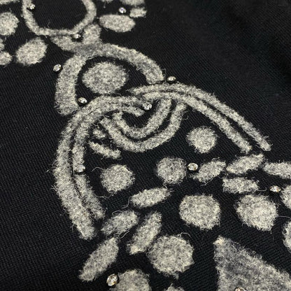 Chanel Long Sleeve Sweater Size 38 M Women's - P31443 Black X Gray Cashmere