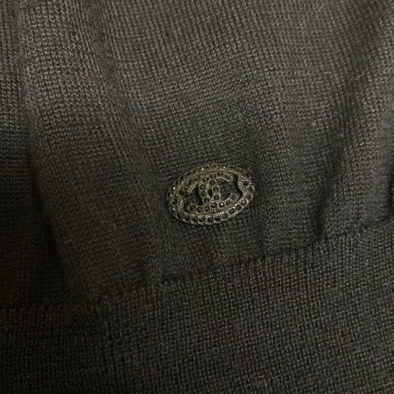 Chanel Long Sleeve Sweater Size 38 M Women's - P31443 Black X Gray Cashmere