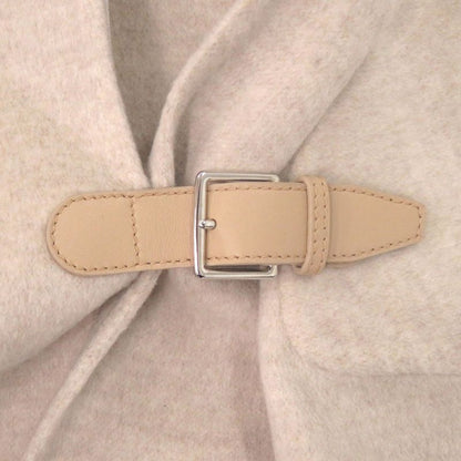 Unused Hermes Duffle Coat Cashmere Beige 0256 Hermes