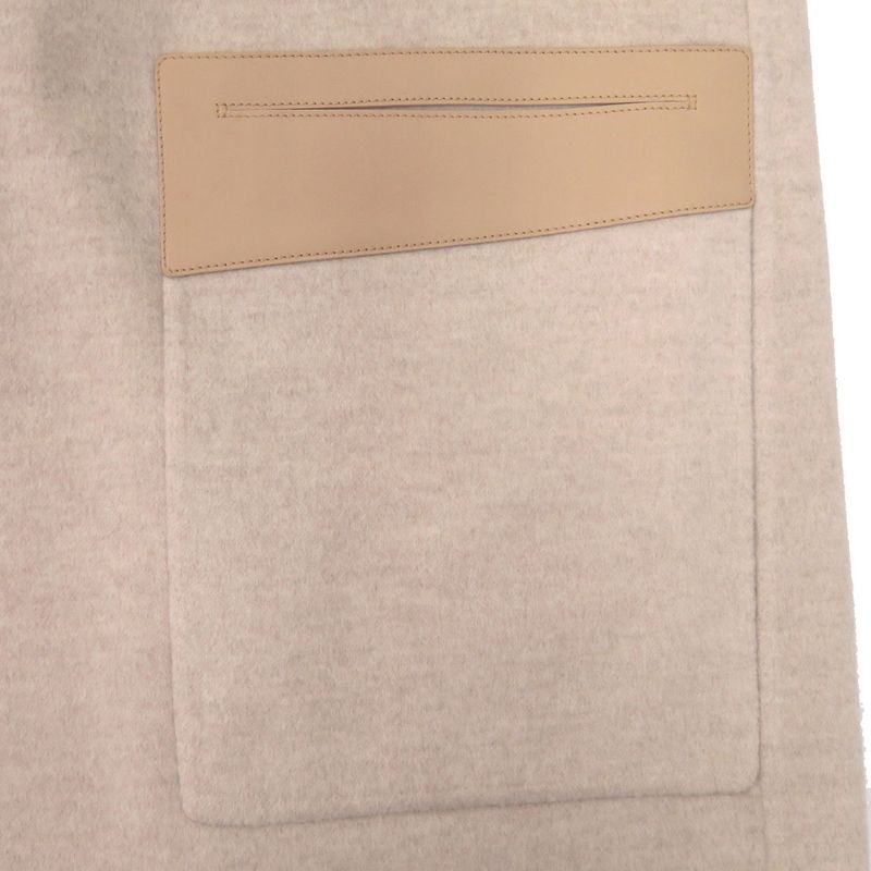 Unused Hermes Duffle Coat Cashmere Beige 0256 Hermes