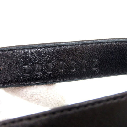 Hermes Ankle Strap Chunky Heel 20103iz Leather Wood Black Sandals 1897 Hermes