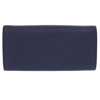 Unused Fendi Peekaboo Continental Wallet 8m0427 Calf Navy Bifold Wallet 1909