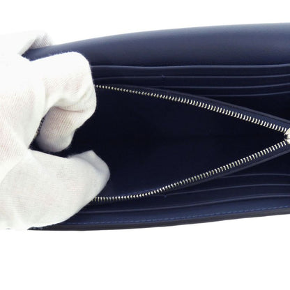 Unused Fendi Peekaboo Continental Wallet 8m0427 Calf Navy Bifold Wallet 1909