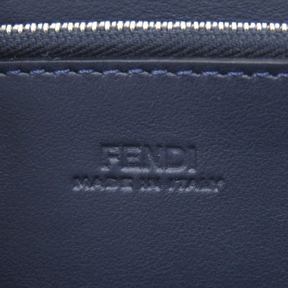 Unused Fendi Peekaboo Continental Wallet 8m0427 Calf Navy Bifold Wallet 1909