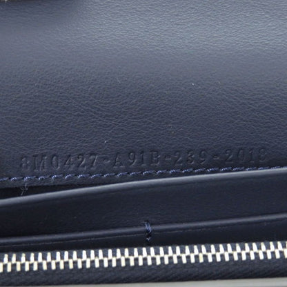 Unused Fendi Peekaboo Continental Wallet 8m0427 Calf Navy Bifold Wallet 1909