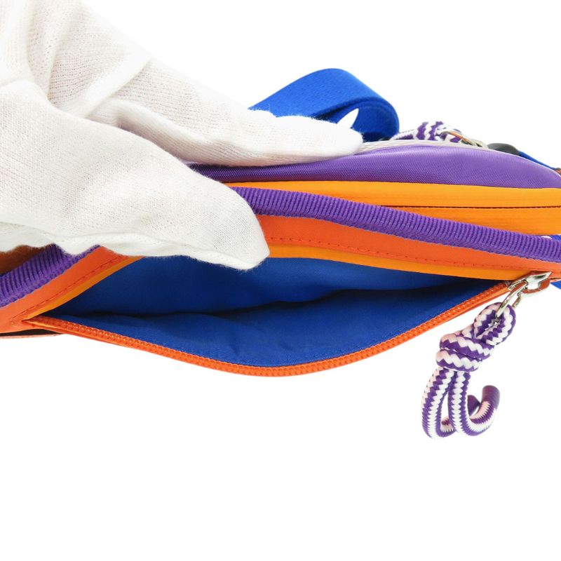 Unused Gucci GG Nylon GG Belt Waist Bag 752102 Nylon Rubber Blue Purple Orange