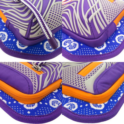 Unused Gucci GG Nylon GG Belt Waist Bag 752102 Nylon Rubber Blue Purple Orange