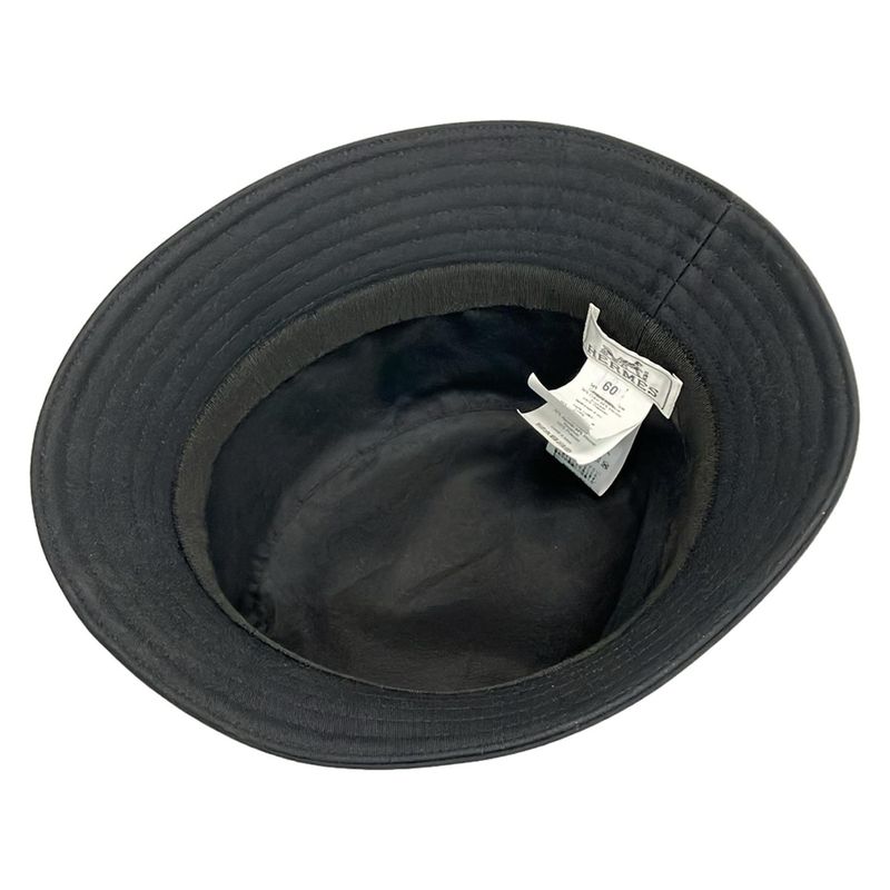 Hermes Hat 60 - Black Cotton