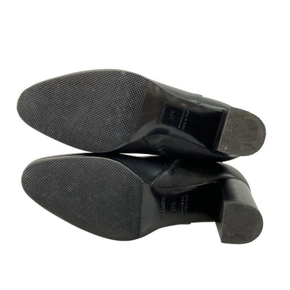 Hermes Short Boots 37 1 2 Women's Saint-Germain 192176z Black Silver Hardware