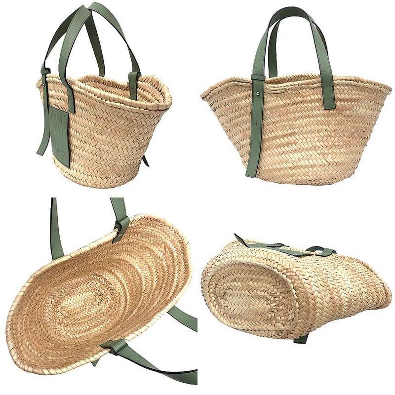 Loewe Basket Bag Medium A223s92x04 Basket Bag Tote Natural Rosemary 1714 Aq12363