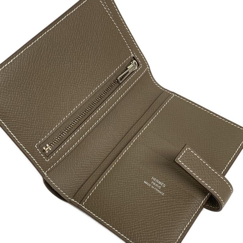 Hermes Bifold Wallet New H Passant Compact Etoupe