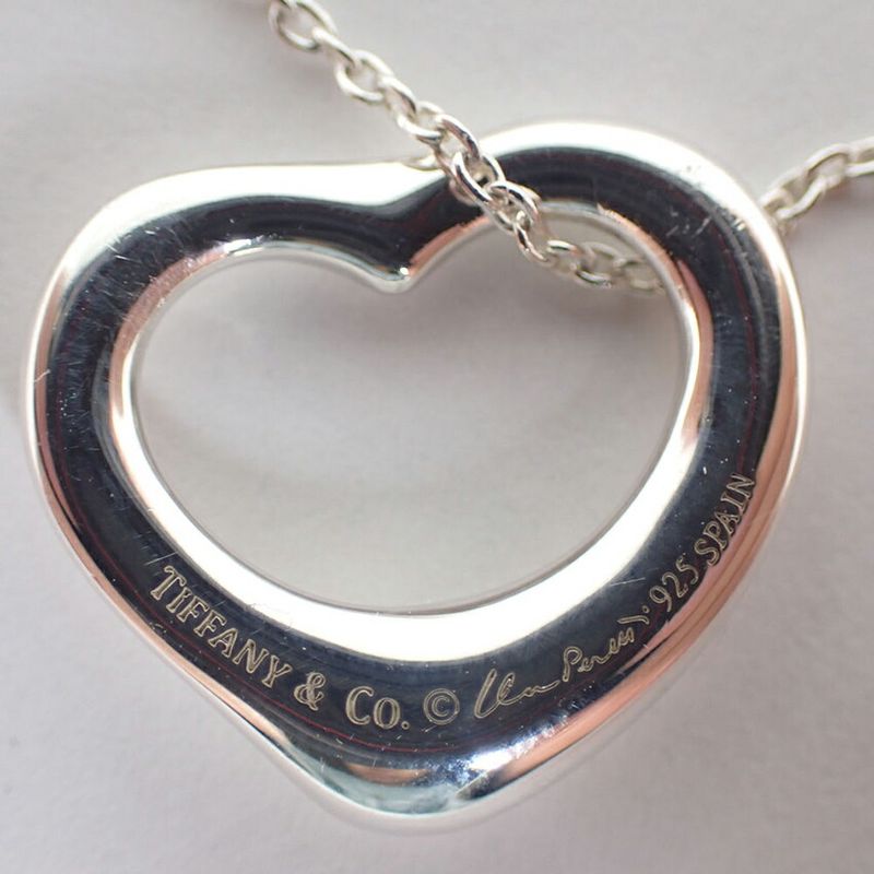 Tiffany & Co 925 Open Heart Pendant Necklace