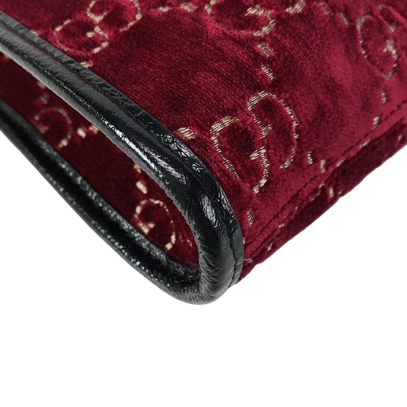 Gucci Tote Bag Raja 537219 Bordeaux X Black X Multi Rhinestone Chain Shoulder