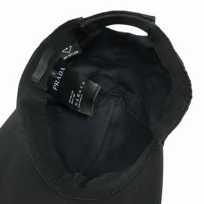 Prada "re-Nylon Baseball Cap" Hat 6 Panel Triangle Logo Triangle Logo Plate