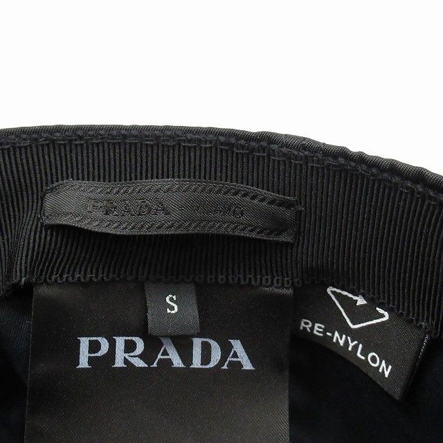 Prada "re-Nylon Baseball Cap" Hat 6 Panel Triangle Logo Triangle Logo Plate