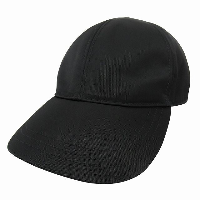 Prada "re-Nylon Baseball Cap" Hat 6 Panel Triangle Logo Triangle Logo Plate