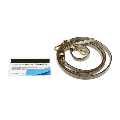 Prada Handbag Duet Logo Jacquard 1bh038 Beige X White Drawstring Shape Leather