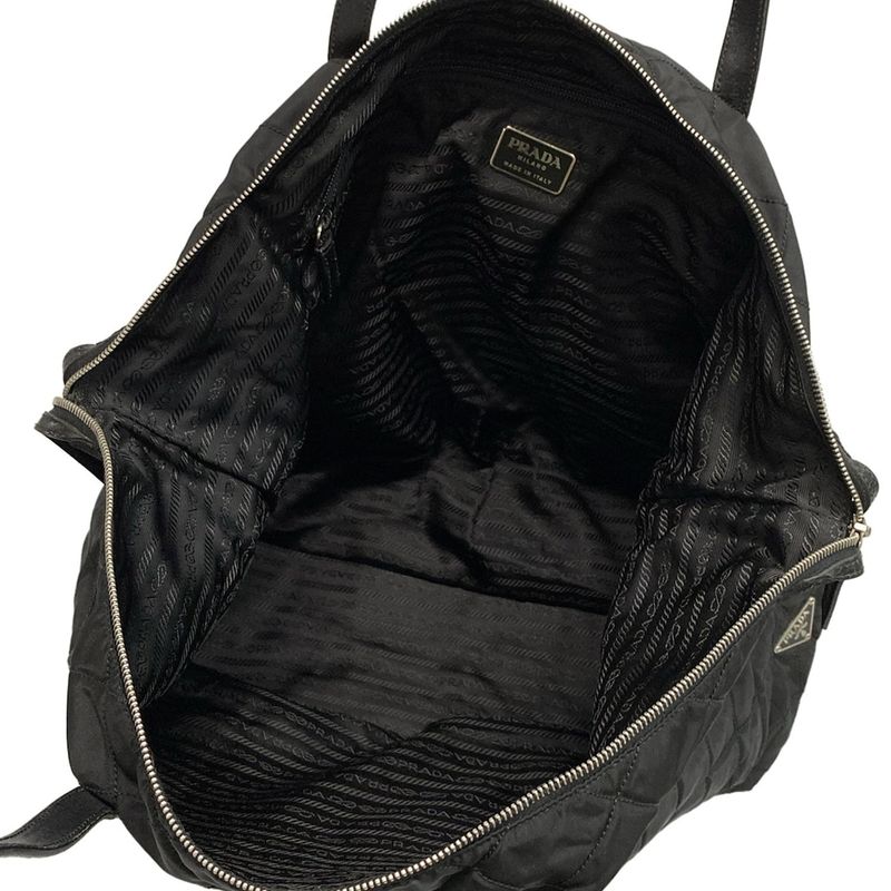 Prada Shoulder Bag - Black Quilted Leather