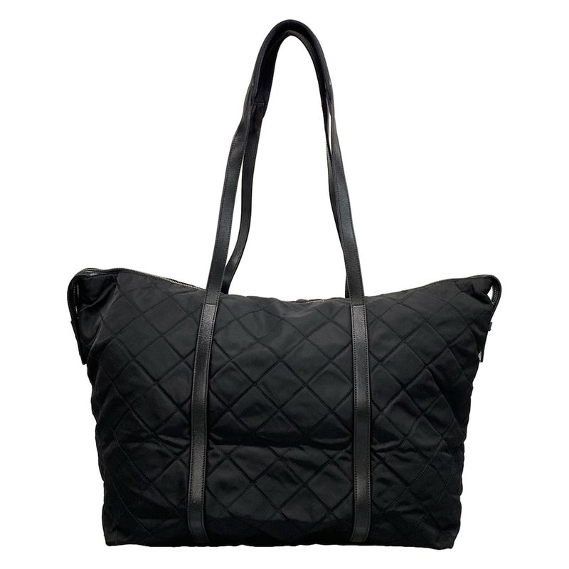 Prada Shoulder Bag - Black Quilted Leather