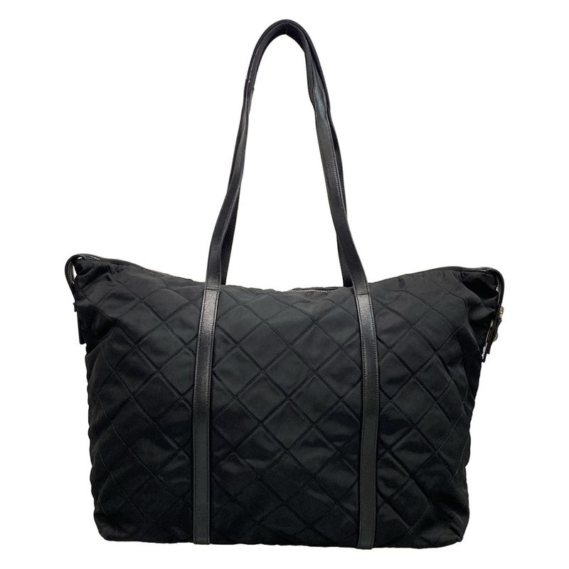 Prada Shoulder Bag - Black Quilted Leather