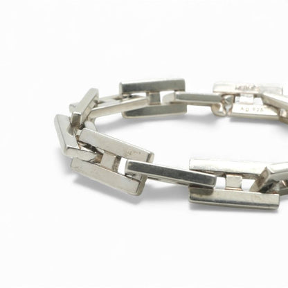Hermes Cles Bracelet Bangle Cuff 925 Silver