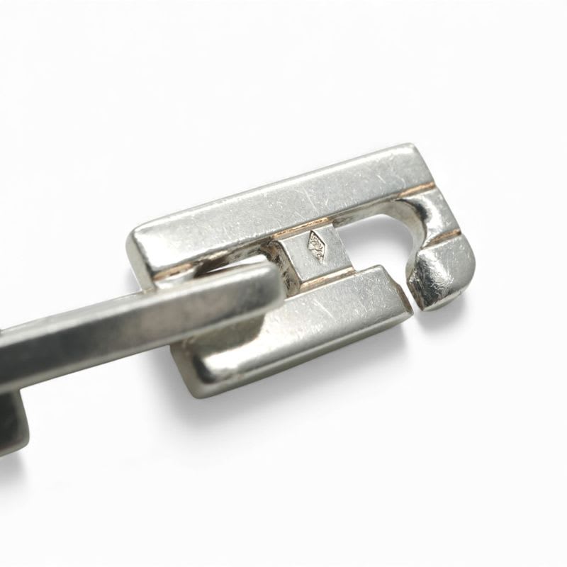 Hermes Cles Bracelet Bangle Cuff 925 Silver