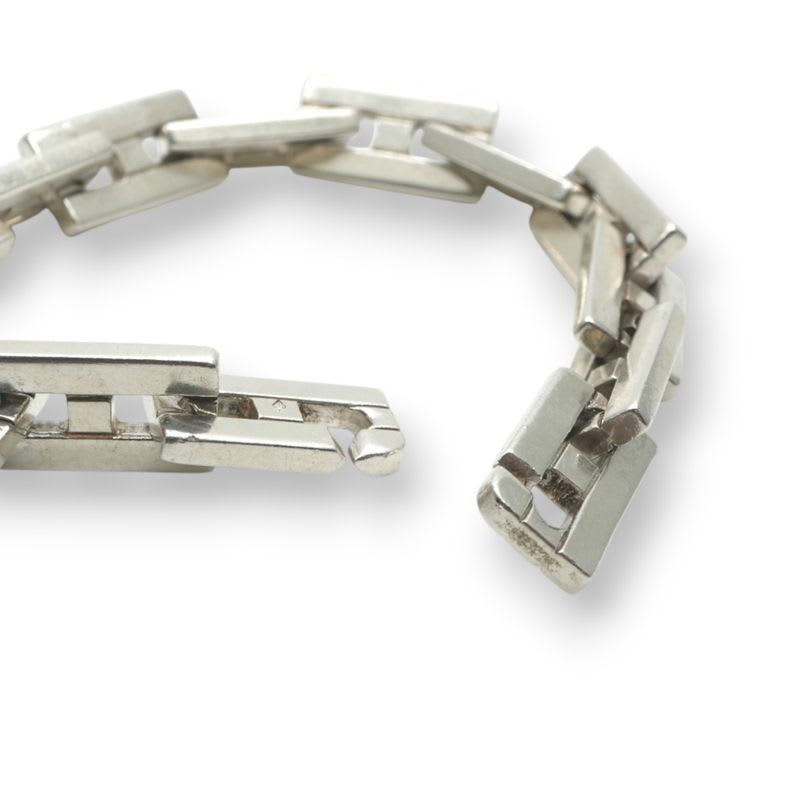 Hermes Cles Bracelet Bangle Cuff 925 Silver