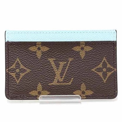 Louis Vuitton Card Case Porto Carte Sample Canvas Monogram Azur Frost