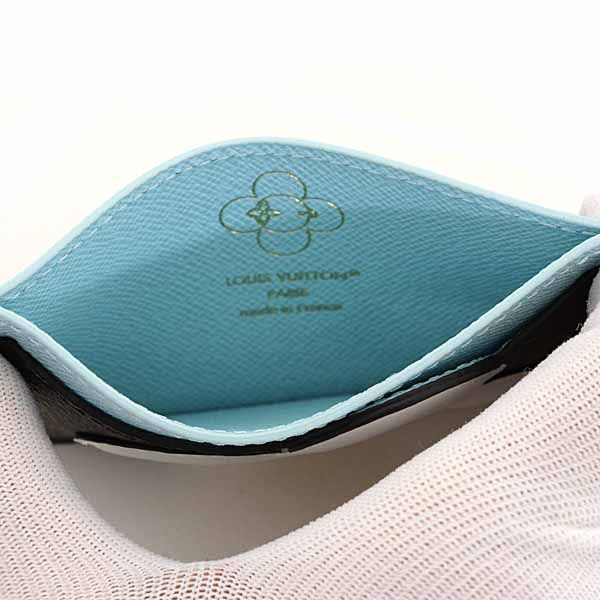 Louis Vuitton Card Case Porto Carte Sample Canvas Monogram Azur Frost