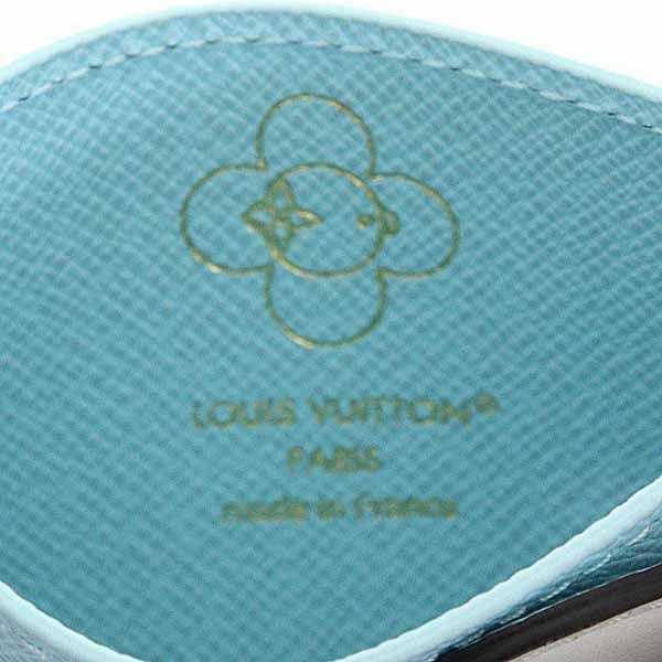 Louis Vuitton Card Case Porto Carte Sample Canvas Monogram Azur Frost