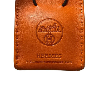 Hermes Key Holder (charm) - Orange X Brown Bag Motif Sac Orange Leather