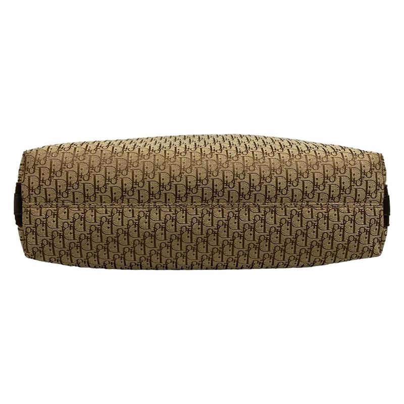 Dior Christian Dior Shoulder Bag Street Chic Trotter Beige X Dark Brown Leather