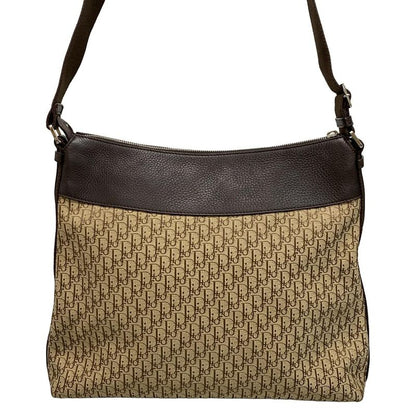 Dior Christian Dior Shoulder Bag Street Chic Trotter Beige X Dark Brown Leather