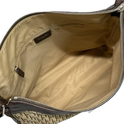 Dior Christian Dior Shoulder Bag Street Chic Trotter Beige X Dark Brown Leather