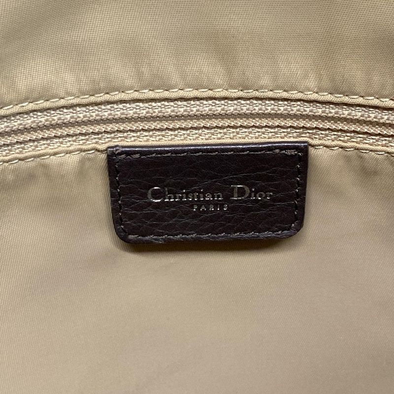 Dior Christian Dior Shoulder Bag Street Chic Trotter Beige X Dark Brown Leather