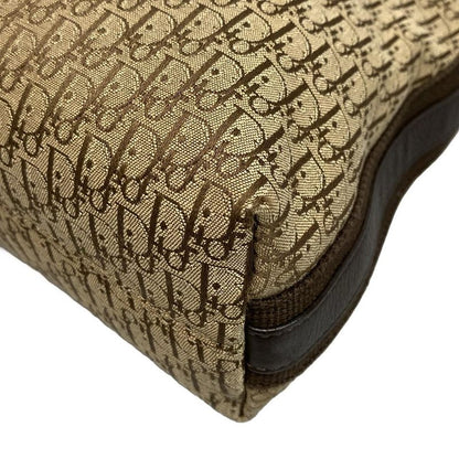 Dior Christian Dior Shoulder Bag Street Chic Trotter Beige X Dark Brown Leather