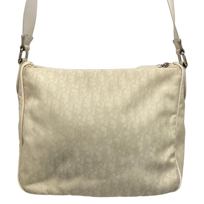Dior Christian Dior Shoulder Bag Trotter Beige Leather
