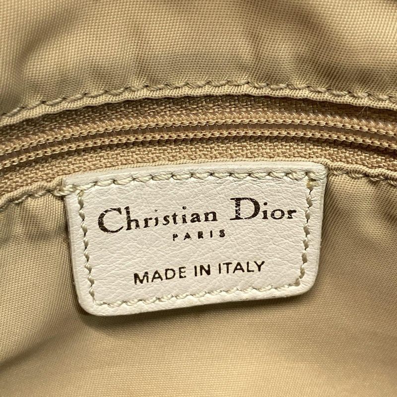 Dior Christian Dior Shoulder Bag Trotter Beige Leather
