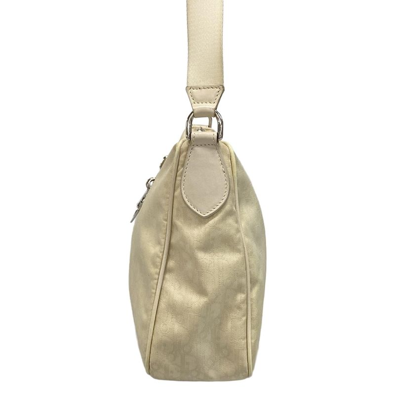 Dior Christian Dior Shoulder Bag Trotter Beige Leather