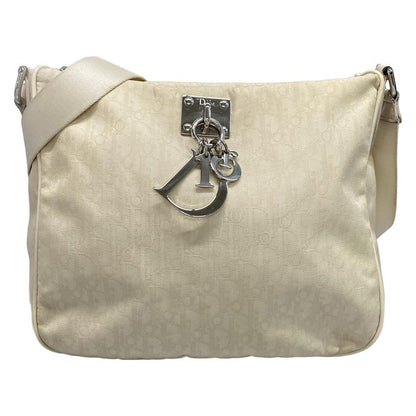 Dior Christian Dior Shoulder Bag Trotter Beige Leather