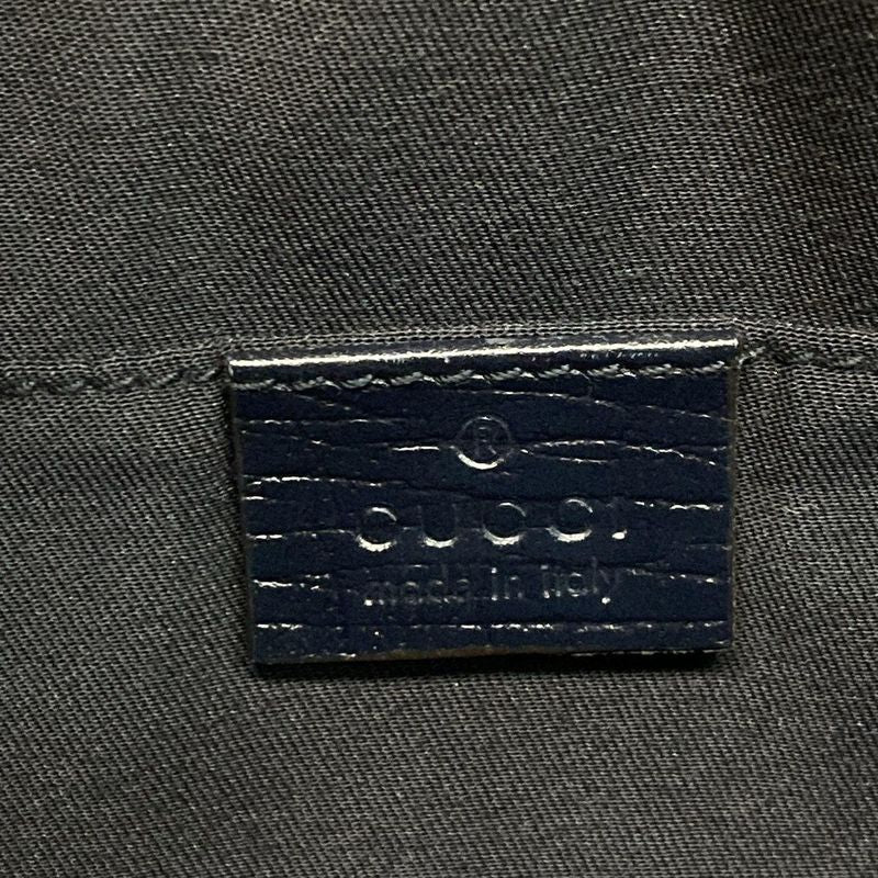 Gucci Shoulder Bag GG Plus/GG Supreme 162910 Ivory X Navy Leather