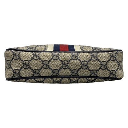 Gucci Shoulder Bag GG Plus/GG Supreme 162910 Ivory X Navy Leather