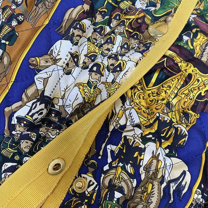 Hermes Blouson Size 36 S Women's Blue X Yellow X Multi Silk