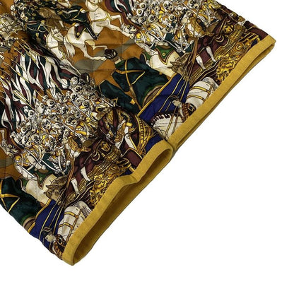 Hermes Blouson Size 36 S Women's Blue X Yellow X Multi Silk