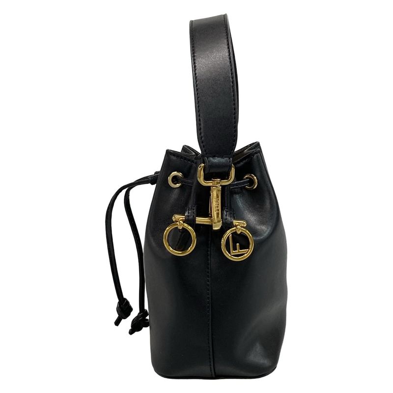 Fendi Handbag Mon Tresor 8bs010 Black Leather