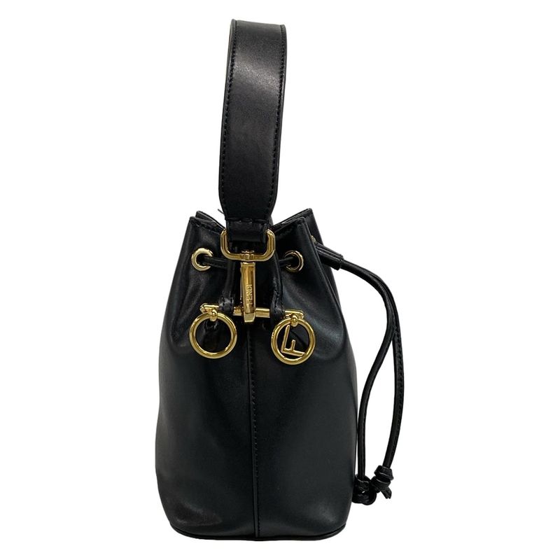Fendi Handbag Mon Tresor 8bs010 Black Leather