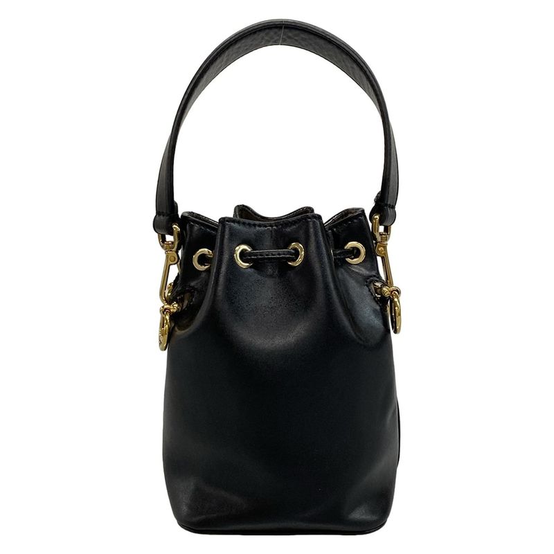 Fendi Handbag Mon Tresor 8bs010 Black Leather