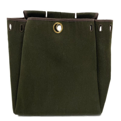 Hermes Backpack Sac Herbag Her Bag A Dos Khaki X Dark Brown Gold Hardware