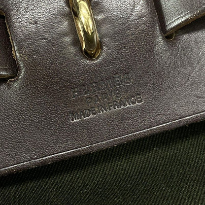 Hermes Backpack Sac Herbag Her Bag A Dos Khaki X Dark Brown Gold Hardware