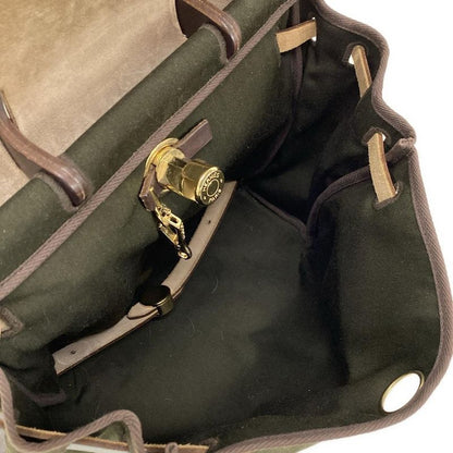 Hermes Backpack Sac Herbag Her Bag A Dos Khaki X Dark Brown Gold Hardware